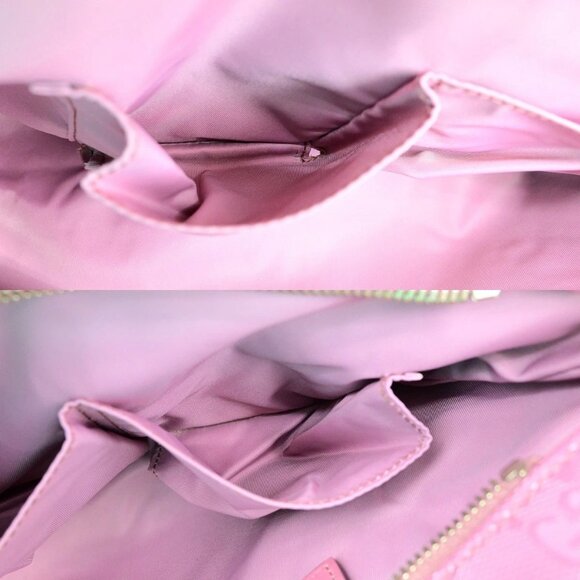 GUCCI Logo Imprime GG Pattern Shoulder Bag PVC Leather Pink GHW Italy 31YH147 - Picture 6 of 16
